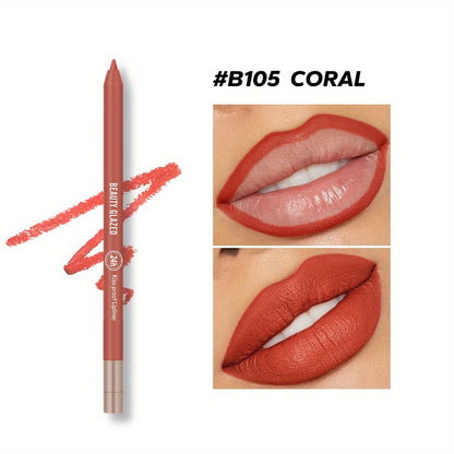 Makeup and face BEAUTY GLAZED 10 Color Lipliner High Pigment Matte Waterproof, Natural Shaping Lip Liner Lipstick Makeup