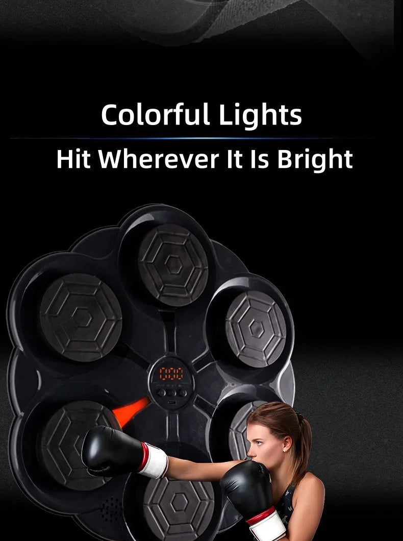 fitness  Smart Bluetooth Music Boxing Target Children's Music Boxing Machine Adult Home Fitness Electronic Boxing Wall Target Training