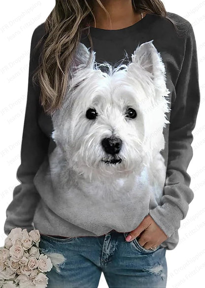 Woman clothing   Dog 3d Print Hoodies  Sweatshirt