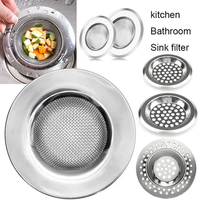 Kitchen 1PCS Kitchen accessories Sink Filter Stainless Steel Mesh Sink Strainer Filter Bathroom Sink Strainer Drain Hole Filter Trap Waste Screen