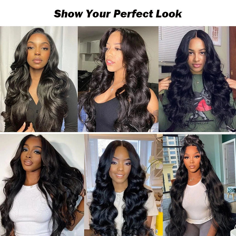 Crown & Glory Wigs  Body Wave Transparent 13x6 Lace Front Human Hair Wigs Remy Raw Indian Wavy 13x4 Lace Frontal Wig For Women 5x5 Closure Wig Sale