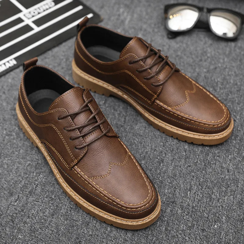 Men shoes Casual Shoes Classic Business Leather Shoes for Men Fashion Handcrafted Men's Dress Shoes Comfortable Flats Loafers