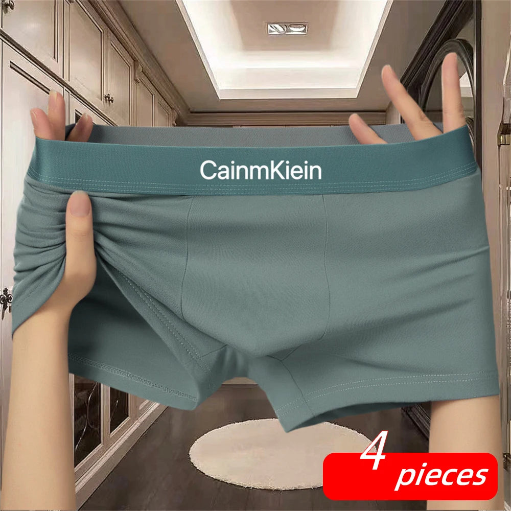 Men clothing  4 pcs  Men's Underwear Hombre Panties Boxers Short Solid Male Underwear Soft Men Panties Shorts Underwear