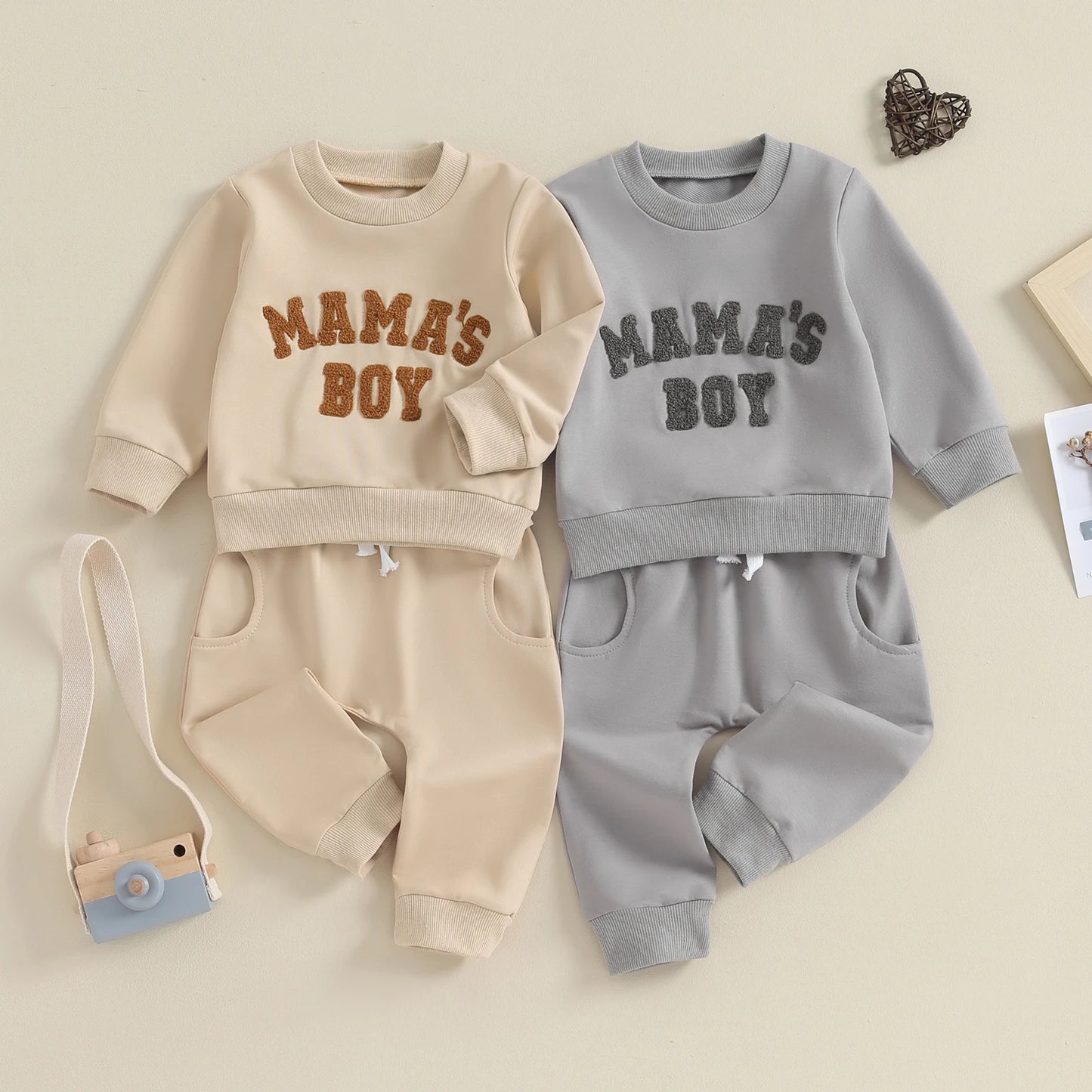 Boy  clothing Pudcoco Infant Baby Boy 2Pcs Fall Outfits Long Sleeve Letter Embroidery Pullover + Pocket Pants Set Toddler Clothes 0-3T