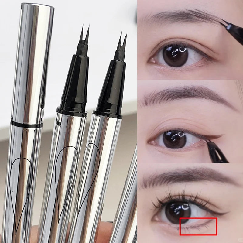 Makeup and face  2 Point Wild Liquid Eyebrow Pencil Lasting Eyebrow Tattoo Waterproof Eyeliner Lower Eyelash