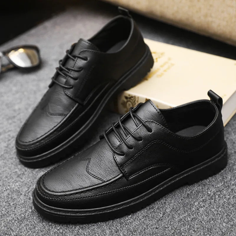 Men shoes Casual Shoes Classic Business Leather Shoes for Men Fashion Handcrafted Men's Dress Shoes Comfortable Flats Loafers