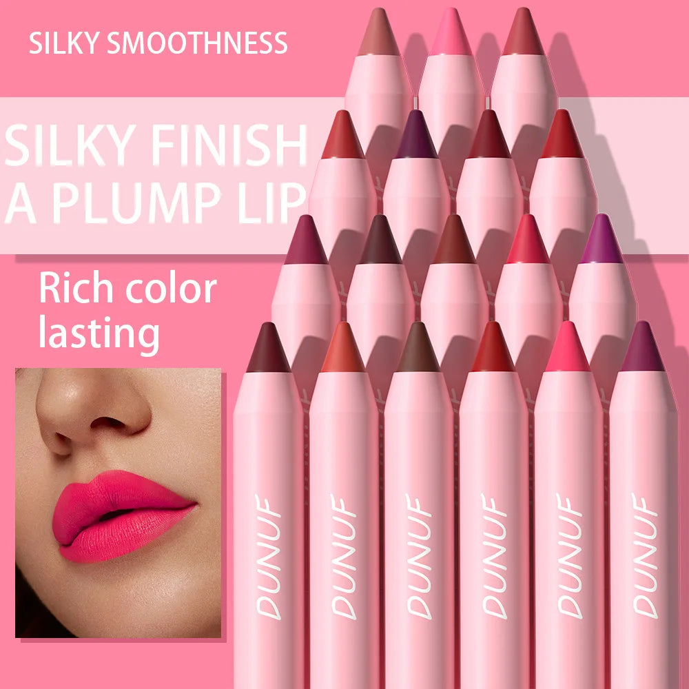 Makeup and Face 18-Colors Lipstick Pencil Waterproof Sexy Red Matte Contour Tint Lipstick Lasting