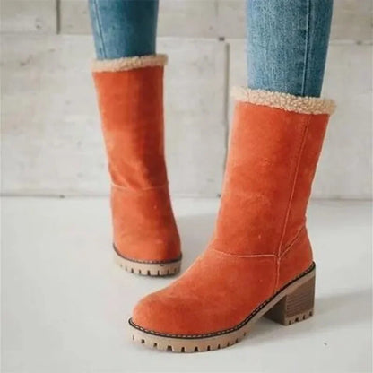 Woman shoes Winter New Boots Women Fur Warm Snow Boots Ladies Warm Wool Booties Ankle Boot Comfortable Shoes Casual Female Mid Calf Boots