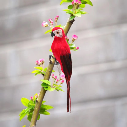 Outdoor  Handmade Simulation Parrot Creative Foam Feather Artificial Parrot Imitation Bird Model Home Ornament Garden Bird Prop Decor