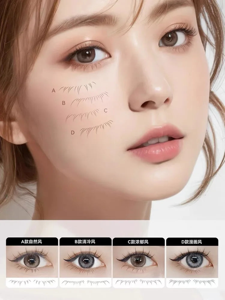 Makeup and face Four Style Lower Eyelash Stamp Eyeliner Pen Waterproof Sweatproof Quick-drying Eye Liner 2 In 1