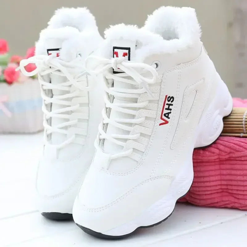 Woman shoes New High-quality Warm Cotton Shoes for Women High-top Short Plush Sports Women's Shoes Non-slip Casual Flat-soled Women's Shoes