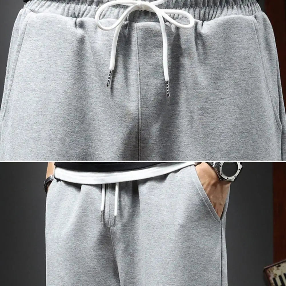 Men clothing   Sweatpants Straight Fit Joggers Loose Drawstring Sports Pants Autumn Men Jogger Pants Casual Long Trousers Tracksuit Men