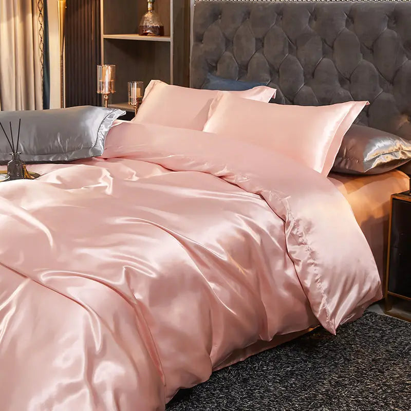 Toys 3/4pcs Luxury Rayon Satin Bedding Set Duvet Cover Set Single Double King Size Bedding Kit 2pcs/3pcs/4pcs Bed Cover Bed Linen Set