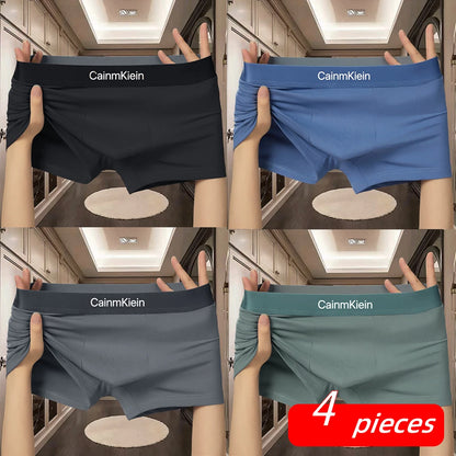 Men clothing  4 pcs  Men's Underwear Hombre Panties Boxers Short Solid Male Underwear Soft Men Panties Shorts Underwear