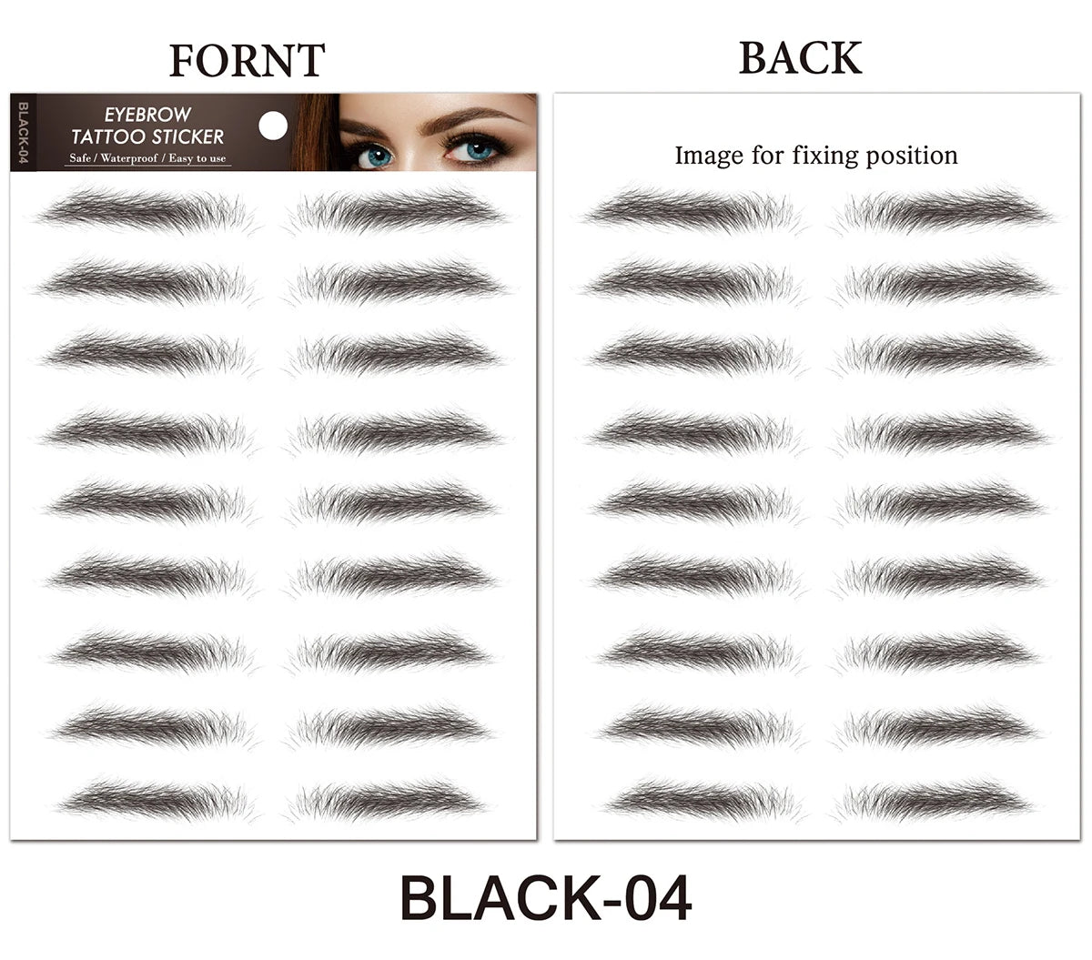 Makeup and Face Waterproof 6D Eyebrow Tattoo Stickers Lasting Makeup Hair-Like Brow