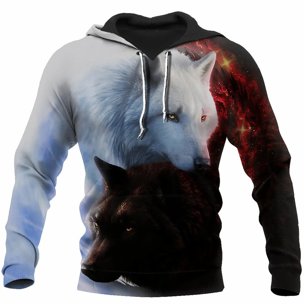 Men clothing  Graphic Lion Men's Fashion 3D Print Hoodie Streetwear Hoodies Long Sleeve