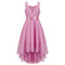 Girl clothing Children Flower Girls Dress Sleeveless Sequin Hi-low Hem Prom Gown Elegant Chiffon Princess Birthday Formal Wedding Party Dress