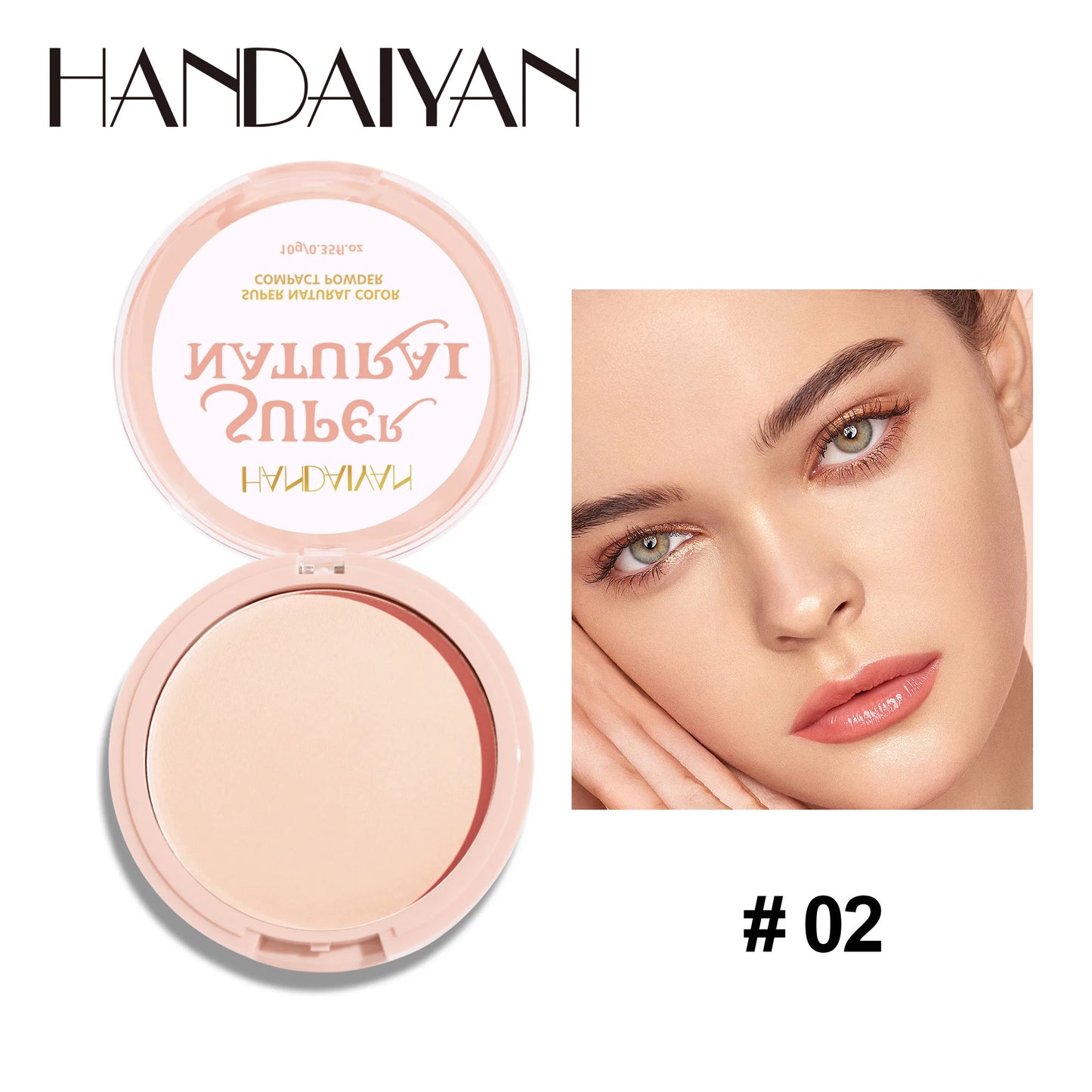 Makeup and face HANDAIYAN Light Soft Setting Pressed Powder Natural Waterproof Long-lasting Full Cover Makeup Cosmetics for Different Skin Color