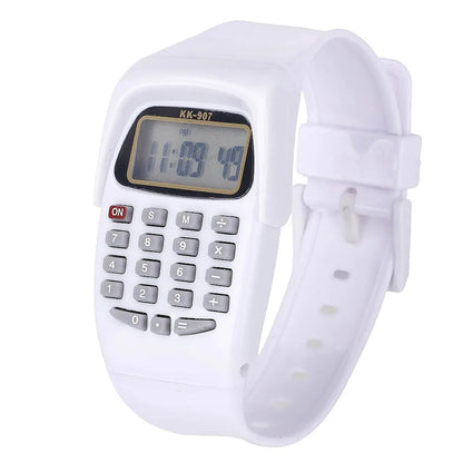 Jewellery   2 in 1 Fashion Digital Student Exam Special Calculator Watch Children Electronic Watch Time Calculator New Watch Mini Calculator