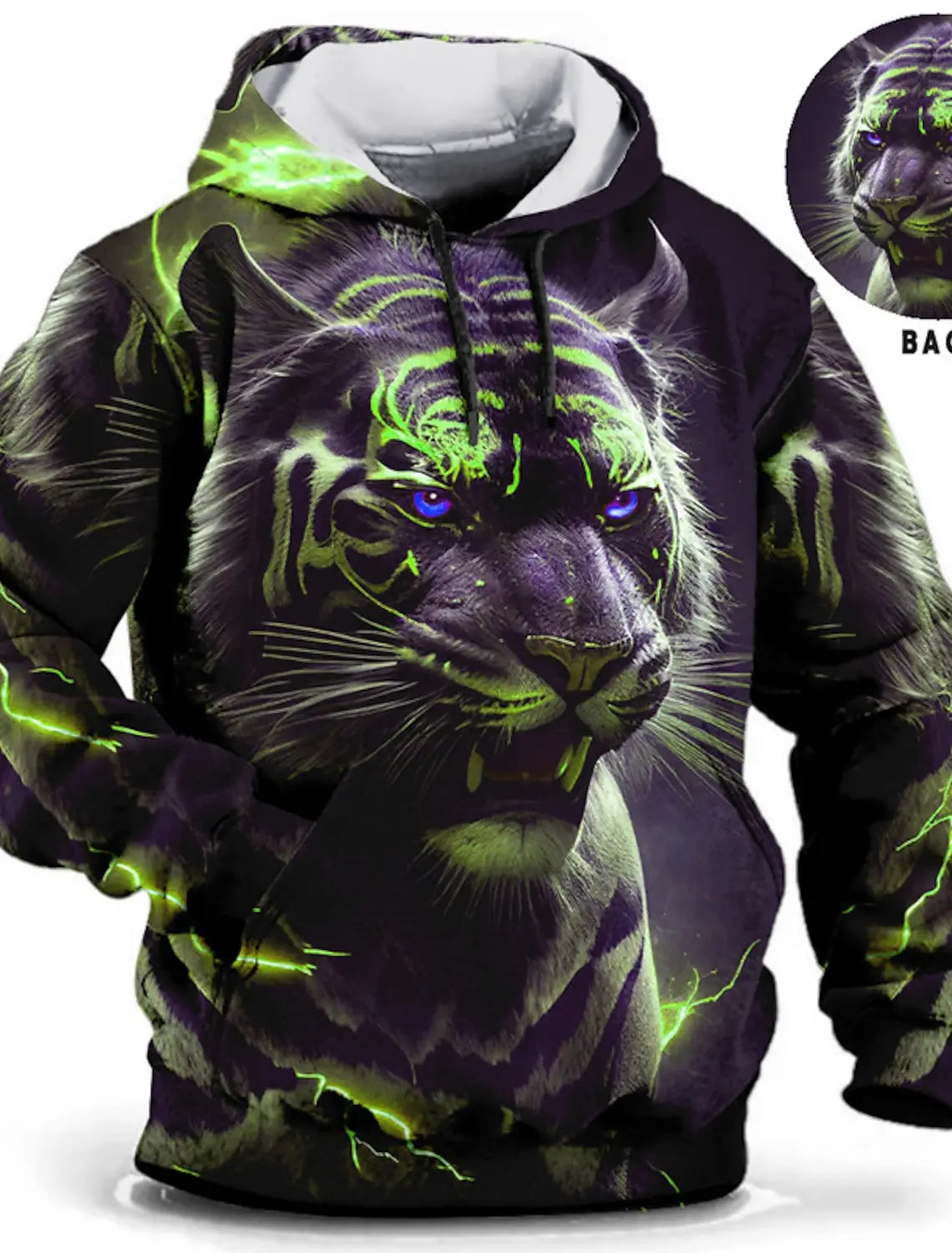 Men clothing  Graphic Lion Men's Fashion 3D Print Hoodie Streetwear Hoodies Long Sleeve