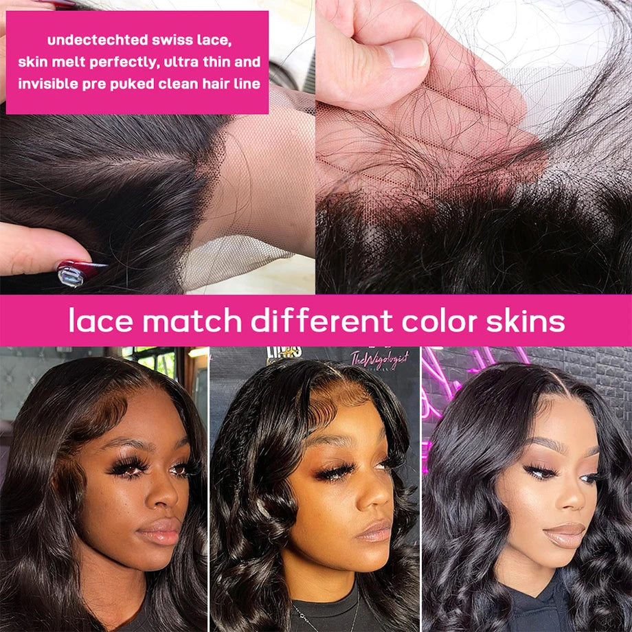 Crown & Glory Wigs  Body Wave Transparent 13x6 Lace Front Human Hair Wigs Remy Raw Indian Wavy 13x4 Lace Frontal Wig For Women 5x5 Closure Wig Sale