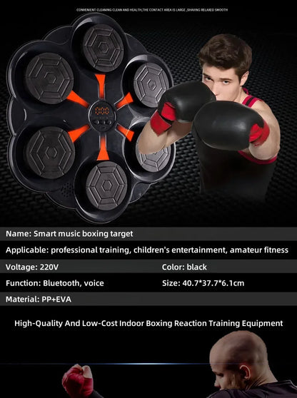 fitness  Smart Bluetooth Music Boxing Target Children's Music Boxing Machine Adult Home Fitness Electronic Boxing Wall Target Training