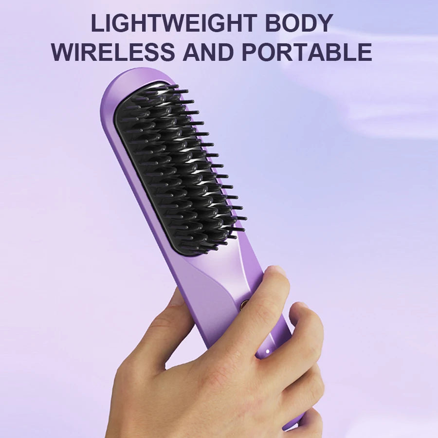 Style & Shine Hair  Cordless Electric Hair Brushes Straightener Brush  Heat Comb