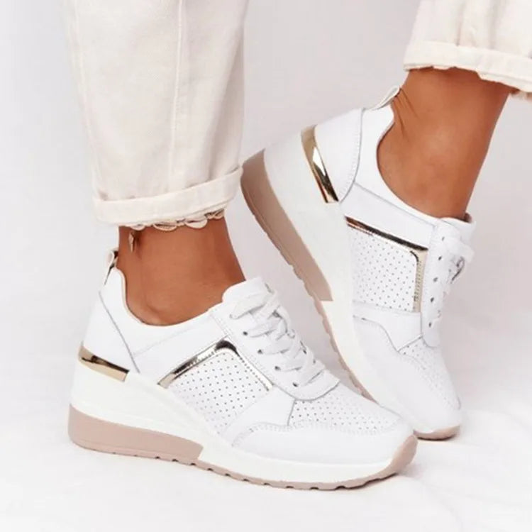 Woman shoes Brand Design 2021 New Women Casual Shoes Height Increasing Sport Wedge Shoes Air Cushion Comfortable Sneakers Zapatos De Mujer