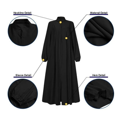 Muslim Family   Jalabiya Dress Women Long Sleeve Muslim Eid Casual Solid Color Abaya Caftan Kaftan Dresses Ramadan Abayas Vestido Zipper Robe