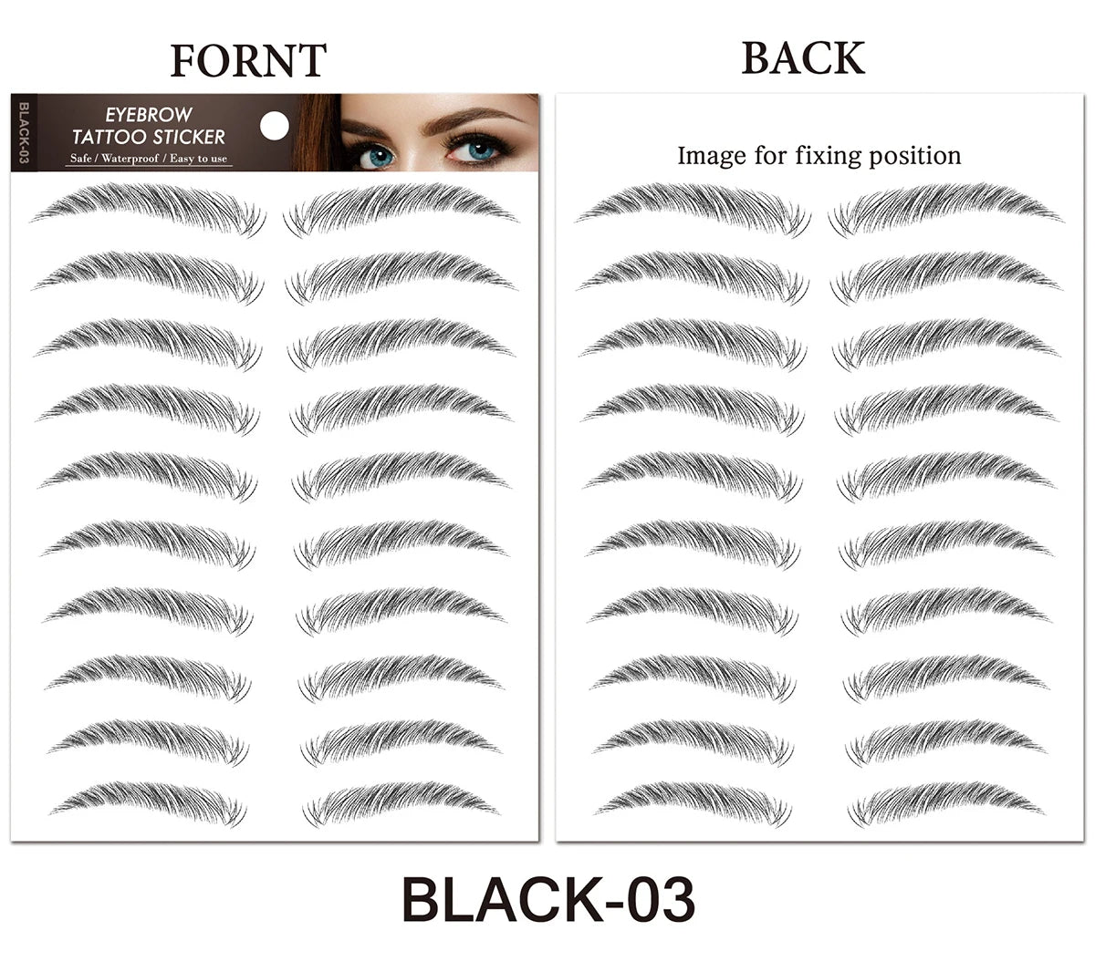 Makeup and Face Waterproof 6D Eyebrow Tattoo Stickers Lasting Makeup Hair-Like Brow Cosmetics