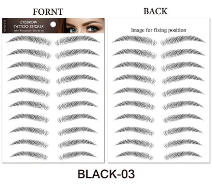 Makeup and Face Waterproof 6D Eyebrow Tattoo Stickers Lasting Makeup Hair-Like Brow Cosmetics