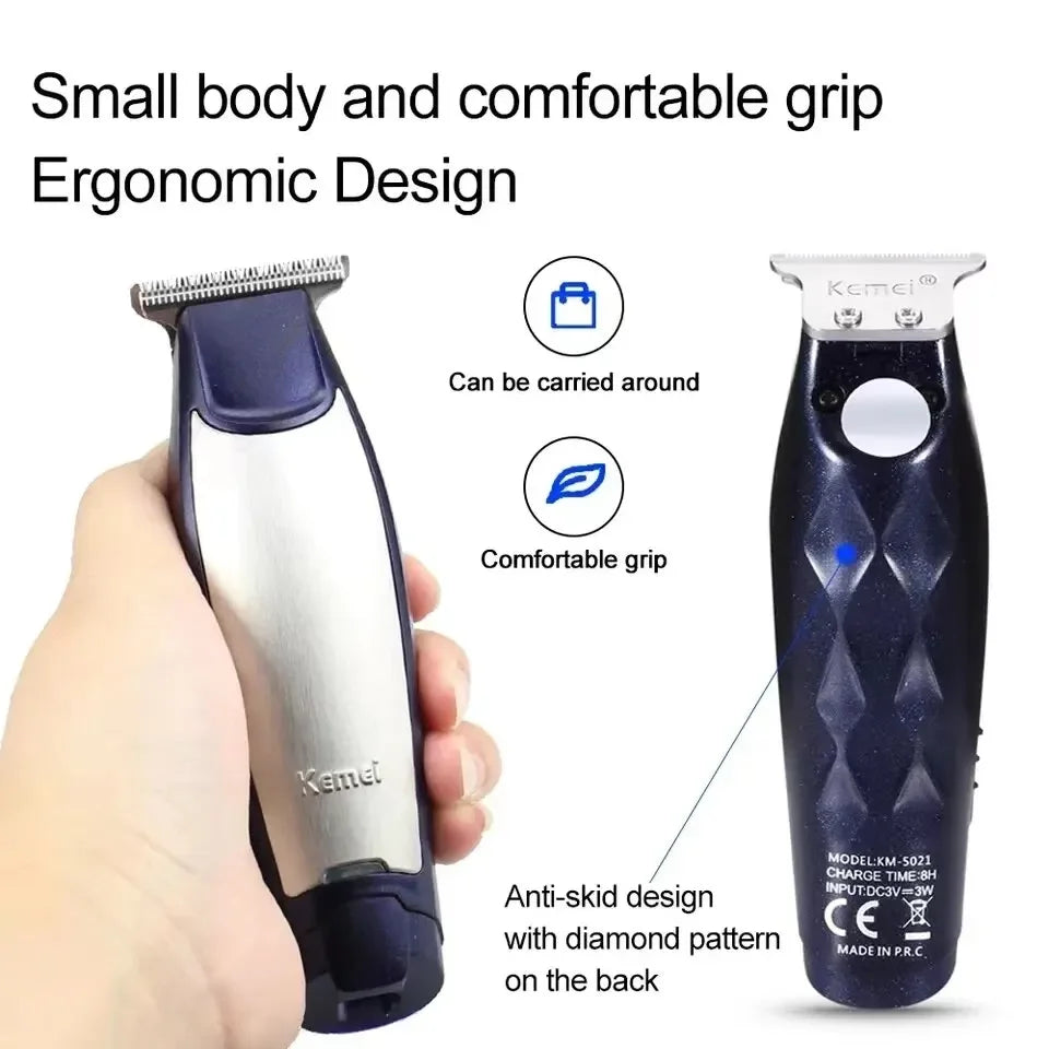 Bathroom  Kemei KM-5021 Electric Hair Clipper Professional Hair Cutting Kit USB Cable Rechargeable Bald Head Men's Hair Trimmer Machine