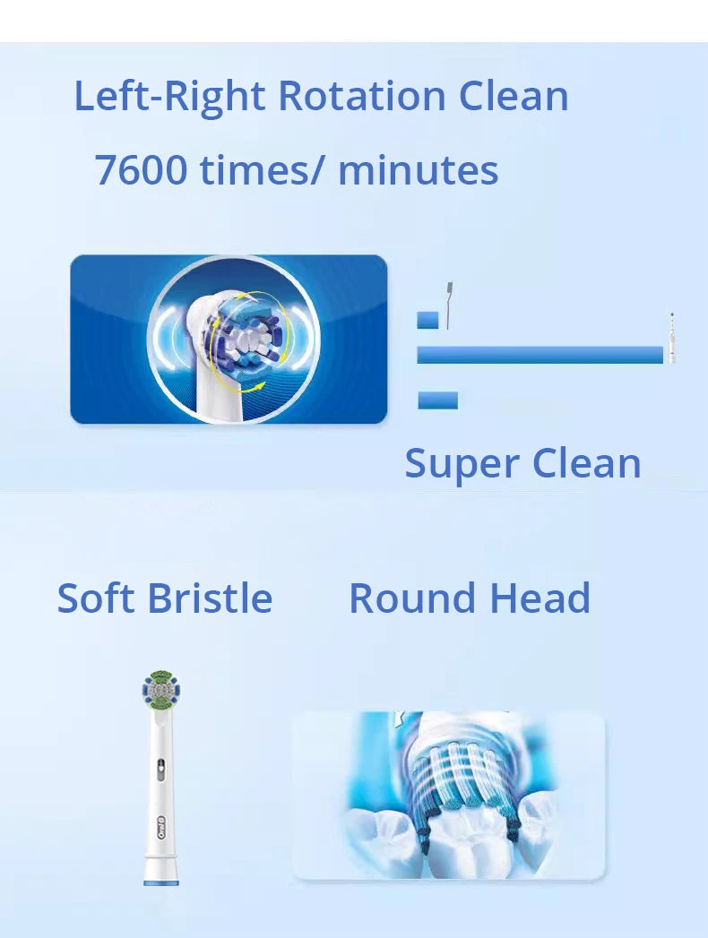 Bathroom  Oral-B Electric Toothbrush Rotating Toothbrush Battery Powered Brush