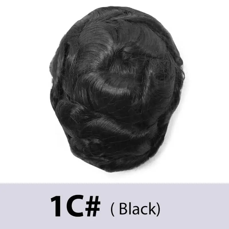 Crown & Glory Wigs   Toupee Hair Men 0.12-0.14mm Full Skin Base Male Hair Prosthesis 6" Natural Human Hair Man Wig Men's Capillary Prothesis Systems