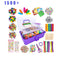 Toys 1500Pc Colour DIY Kid Tinkering Craft Kit Set Glitter Crystal Stick Pipe Cleaner Storage Art Supply for Girl Gift Educational Toy