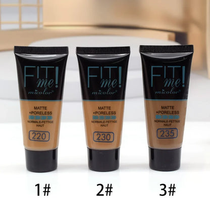 Makeup and face  Fit Me 2 IN 1 Matte Black Skin Liquid Foundation Setting Powder Makeup Set Moisturizing Face Concealer Skin Makeup