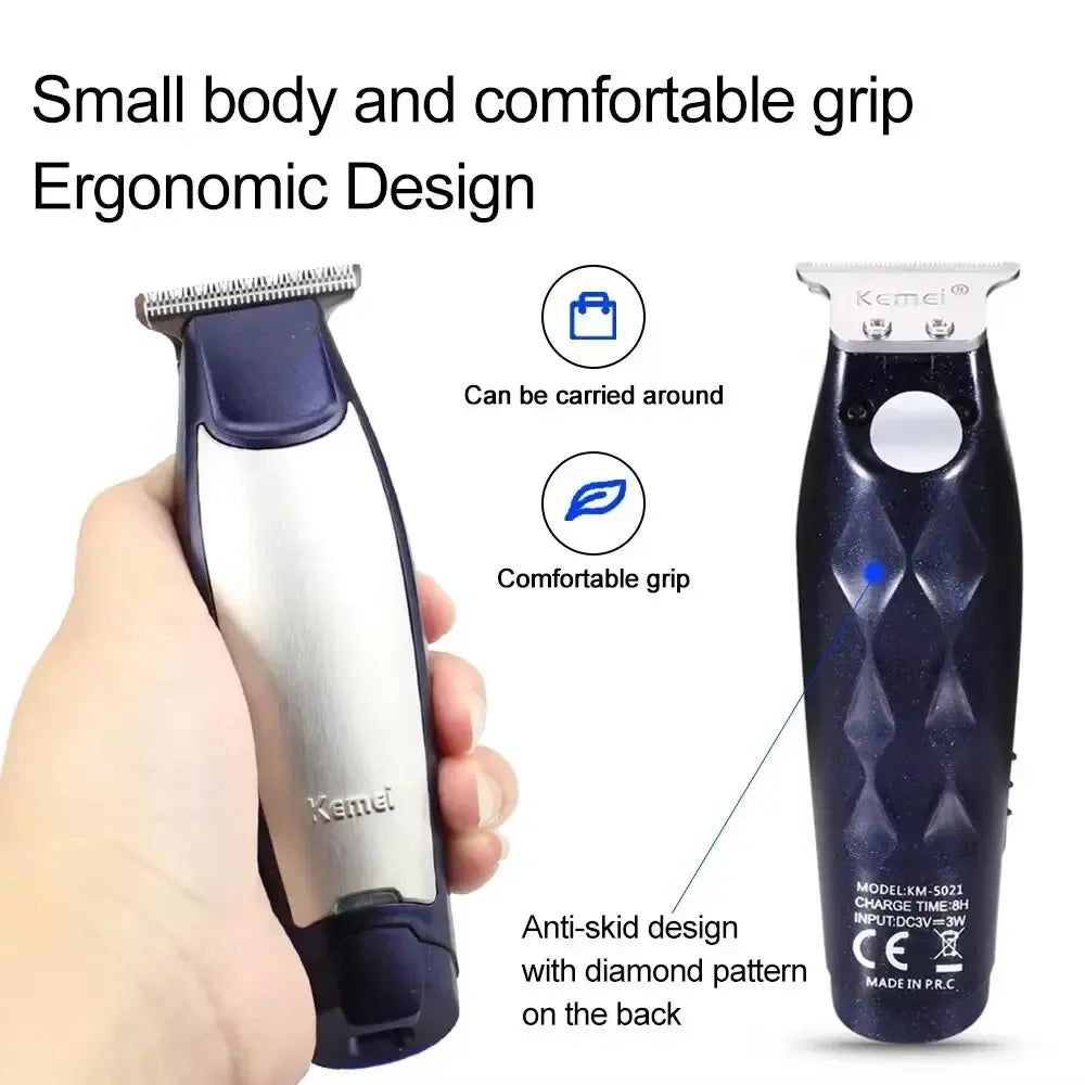 Bathroom  Kemei KM-5021 Electric Hair Clipper Professional Hair Cutting Kit USB Cable Rechargeable Bald Head Men's Hair Trimmer Machine