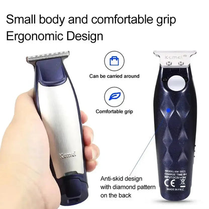 Bathroom  Kemei KM-5021 Electric Hair Clipper Professional Hair Cutting Kit USB Cable Rechargeable Bald Head Men's Hair Trimmer Machine