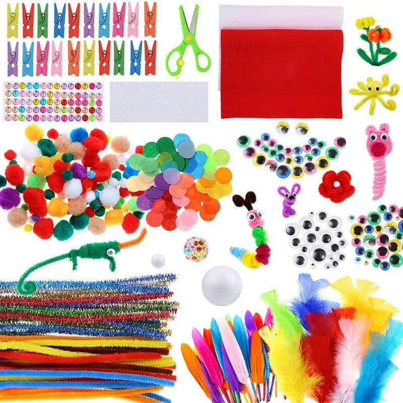 Toys Arts and Crafts Supplies for Kids DIY Crafting School Kindergarten Homeschool Supplies Arts Set Toys for Children