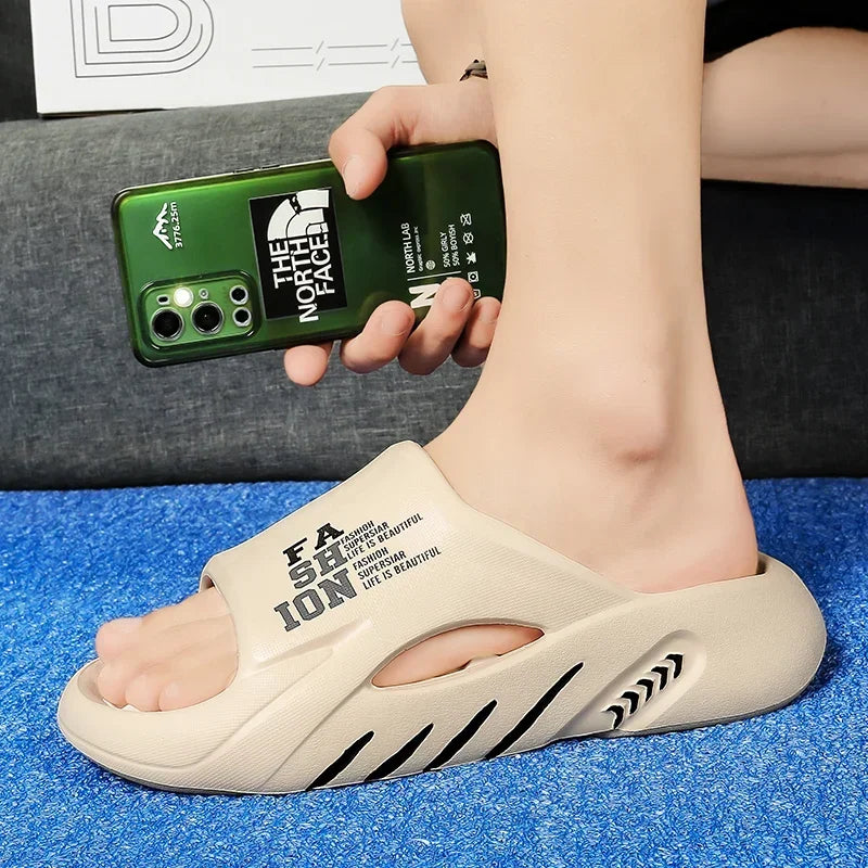 Men shoes New Summer Men Massage Slippers Sides Indoor   Sandals Beach Casual Shoes Soft Sole Slides Men Flip-flops Men's Sandals