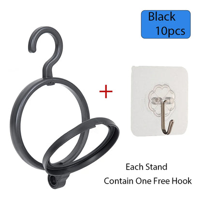 Style & Shine Hair  5/10Pcs Plastic Wig Hanger For Multiple Wigs Black Hanging Wig Stand Wholesale Wig Hanger Free Shipping Portable Wig Dryer Stand