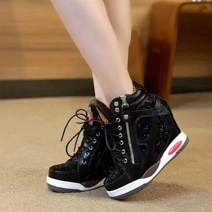 Woman shoes Shoes Womens Sneakers with Platform Woman Shoe Luxury Wedge Heel Basket Autumn Winter Thick Fashion High Casual Running Low help