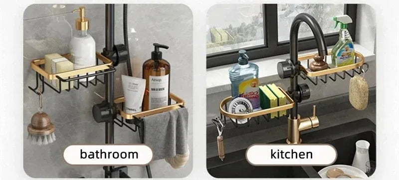 Kitchen  Storage Rack Dish Drying Rack Wall Shelf Supplies Towel Sink Racks Fixture Home Improvement Kitchen Cabinet Storage