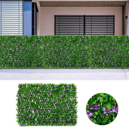 Outdoor, Artificial Hedge Fake Leaf Wall Greenery Hedge Plant Privacy Fence Screen for Home Outdoor Garden Balcony Decoration