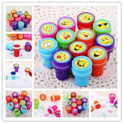 Toys 10pcs Assorted Stamps for Kids Self-ink Stamps Children Toy Stamps Smiley Face Seal Scrapbooking DIY Painting Photo Album Decor