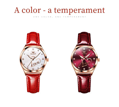 Jewellery   OLEVS Brand Watch Heart Shaped Waterproof Women's Quartz Watch 5580