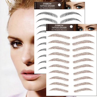 Makeup and Face Waterproof 6D Eyebrow Tattoo Stickers Lasting Makeup Hair-Like Brow Cosmetics