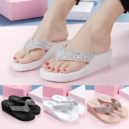 Woman shoes Flip Flops Women Floral Beach Flip Flops Fashion Slip On Sandals For Women Wide Width Transparent Sandals For Women New Heels