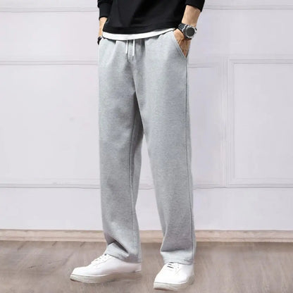 Men clothing   Sweatpants Straight Fit Joggers Loose Drawstring Sports Pants Autumn Men Jogger Pants Casual Long Trousers Tracksuit Men