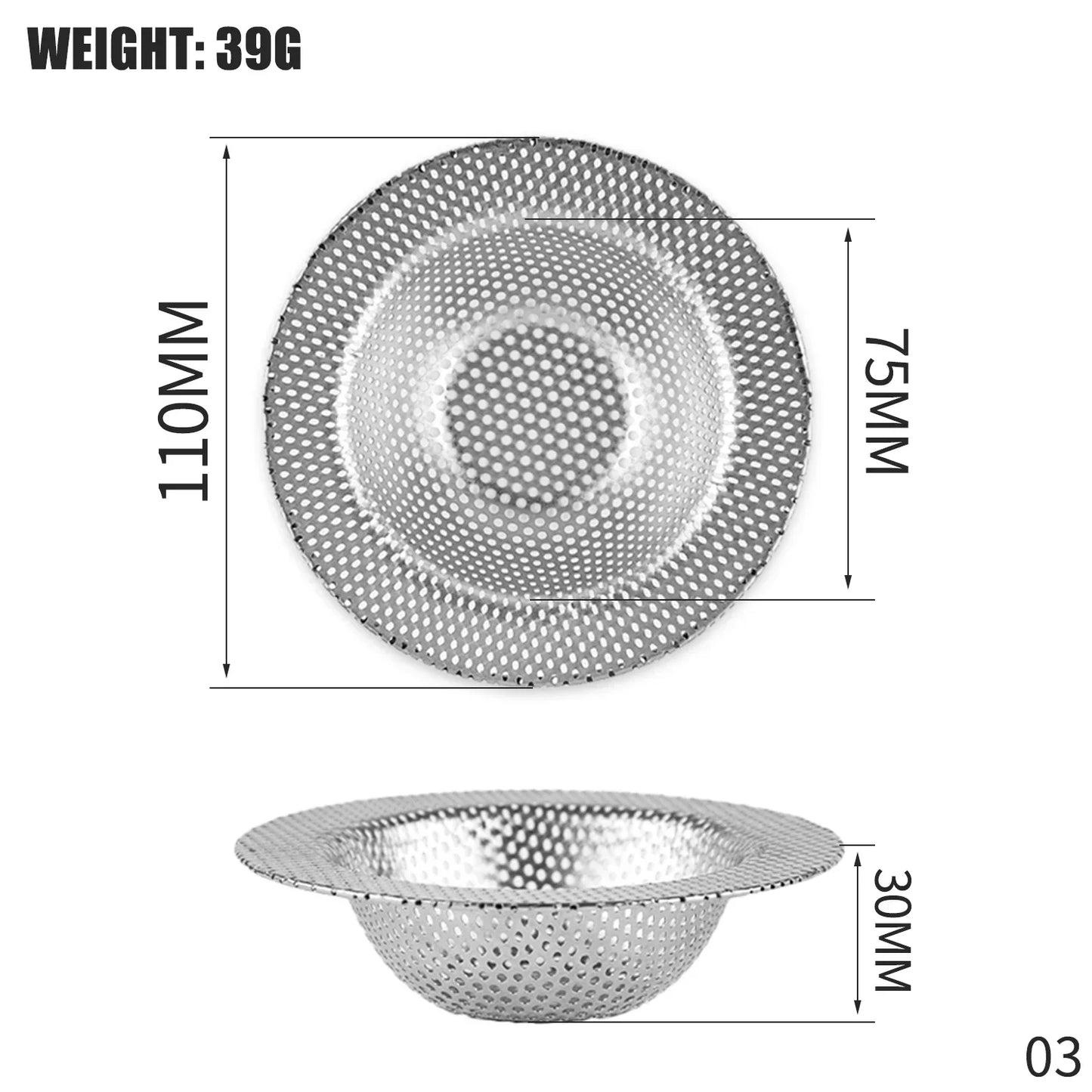 Kitchen 1PCS Kitchen accessories Sink Filter Stainless Steel Mesh Sink Strainer Filter Bathroom Sink Strainer Drain Hole Filter Trap Waste Screen